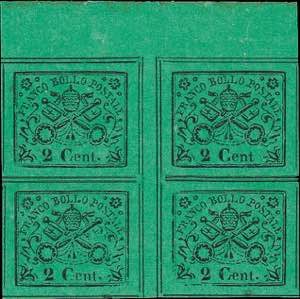 1867 - 2 c. verde giallastro, n° 13, in spl ... 
