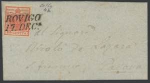 1850 - 15 c.II tipo rosso vermiglio, n° 4, ... 