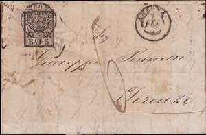 1852 - INCOMING MAIL - Lettera affrancata ... 