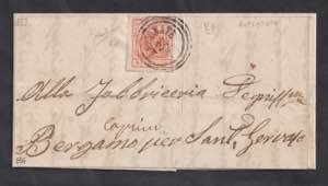 1853 - 15 c. III tipo rosso salmone, n° 6a, ... 