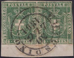 1861 - Governo Provvisorio 5 c. verde, n° ... 
