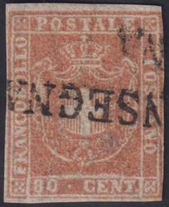 1860 - Governo Provvisorio, 80 c. carnicino, ... 