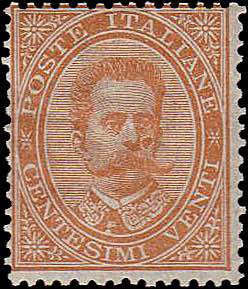 1879 - Umberto 20 c. arancio, n° 39, ... 