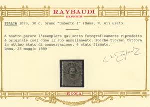 1879 - Umberto I 30 c. bruno, n° ... 