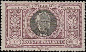 1923 - Manzoni 5 L., n° 156, buonissimo, ... 