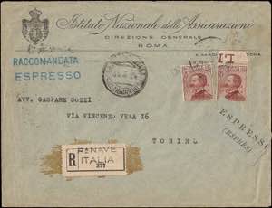 1924 - Crociera Italiana 85 c., n° 166, due ... 