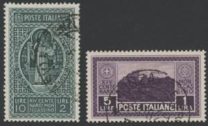 1929 - Montecassino, n° 262/68, ottima. ... 