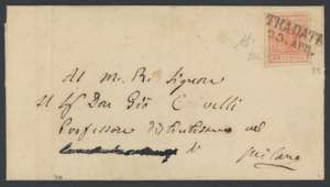 1850 - 15 c. rosso vermiglio chiaro, carta a ... 