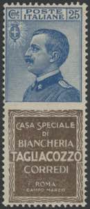 1924 - Tagliacozzo 25 centesimi, Pubb n° 8, ... 