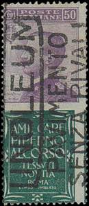 1924 - Piperno 50 c., Pubb n° 13b, ottimo, ... 