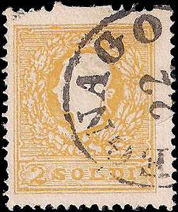 1858 - 2 s. giallo vivo, n° 28a, ... 