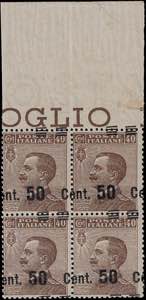 1923 - Michetti sovr 50/40 c., n° 139 (qb), ... 
