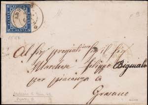 1862 - ARDESIO, DC 9 pt, lettera 2.1.62 per ... 