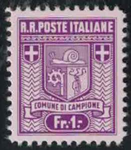 1944 - Stemma del Comune 1 Fr. violetto, n° ... 