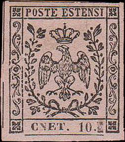 1852 - 10 CNET, n° 9h, varietà costante, ... 