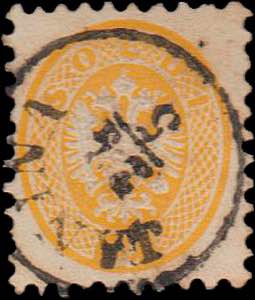 1864 - 2 s. giallo di Lombardo Veneto usato ... 