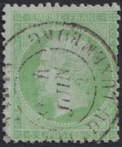 1871 - 5 c. verde chiaro, n° 35, ottimo. ... 
