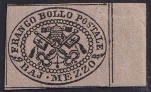 1852 - 1/2 b. grigio lilla, n° 1c, ottimo, ... 