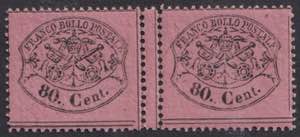 1867 - 80 cent. rosa lillaceo, n° 30a/I, ... 