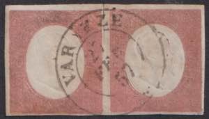 1854 - 40 cent. rosso mattone chiaro, n° ... 