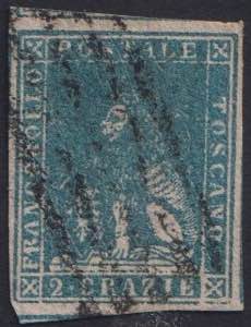 1857 - 2 crazie azzurro, n° 13, ... 