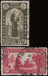 1931 - S. Antonio, n° 292/8 + 299, ... 