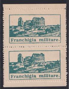 1943 - Franchigia Militare verde azzurro, FM ... 