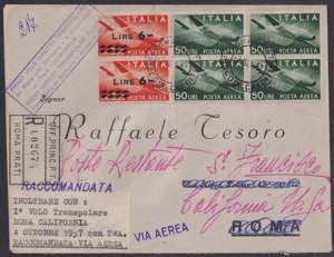 1957 - Volo Transpolare da Roma per la ... 