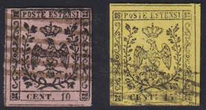 1852 - 10 e 15 c., n° 2 e 3, ottimi, ... 
