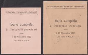 1920 - Veglia - Collezione completa, n° ... 