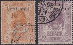 1905 - Zanzibar, n° 8c/9, ottimi, con ... 