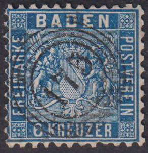 1862 - 6 k. azzurro, n° 14 (Mi n° 14a), ... 