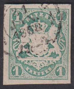 1867 - 1 k. verde, n° 15a (Mi n° 14b), ... 