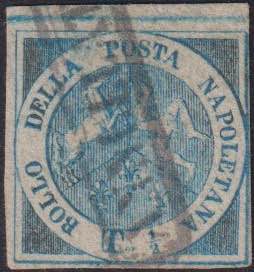 1860 - Trinacria, 1/2 tornese azzurro, n° ... 