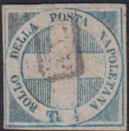 1860 - Crocetta, 1/2 tornese azzurro chiaro, ... 