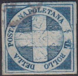 1860 - Crocetta, n° 16b, eccellente, azzuro ... 