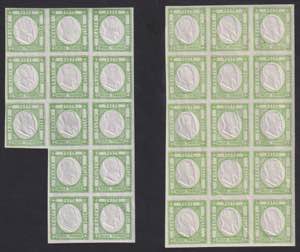 1861 - Mezzo tornese verde (x 13) + verde ... 