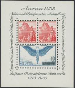 1938 - Aarau, BF n° 4, 4 ottimi esemplari.  ... 