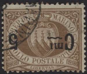 1892 - 5 Cmi su 30 bruno, n° 9a + n, ... 