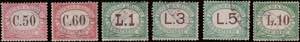 1897 - Prime due serie dei segnatasse, Sx ... 