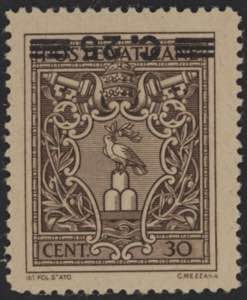 1945 - Ordinaria sovrastampata 25 c. su 30 ... 
