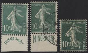 1924 - Seminatrice 10 c. verde, Mineraline, ... 