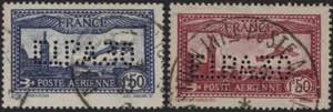1930 - Perforati EIPA, azzurro e rosso, PA ... 