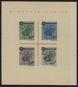 1949 - Renania - Croce Rossa, BF n° 1, ... 