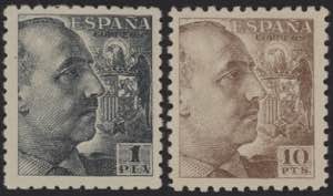 1939 - Franco 1 e 10 Pts., n° 687/I + 690, ... 