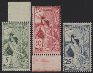 1900 - UPU incisione fine, n° 89/91, ... 
