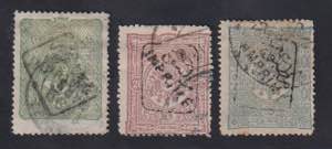 1892 - Francobolli per Stampe, n° 7+ 8 + 9. ... 