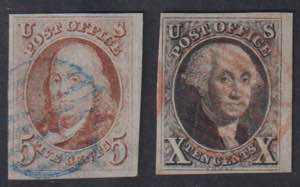 1847 - 5 e 10 centesimi, n° 1/2, ... 