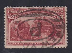 1893 - Colombo 2 Dollari rosso bruno, n° ... 