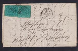 1869 - 5 cent. azzurro verdastro, n° 16, ... 
